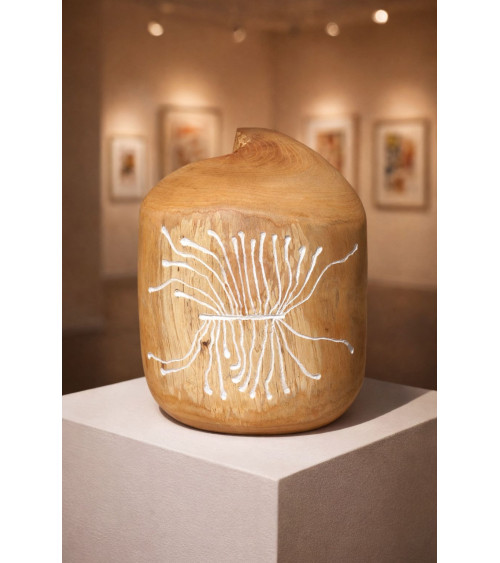 Entomoglyphe – Sculpture bois – Marie-Laure Teisseire