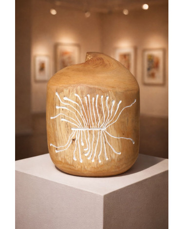 Entomoglyphe – Sculpture bois – Marie-Laure Teisseire