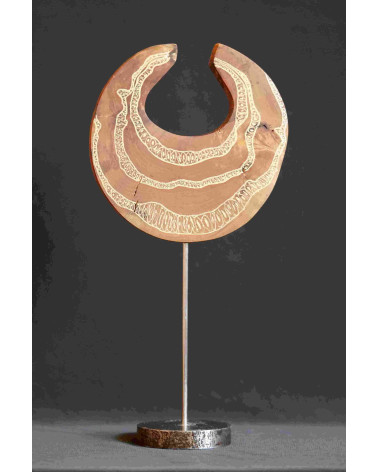 Sculpture « Parure I » Cerisier Or Acier M.-L. Teisseire H30 | Madelei