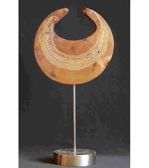 Géomorphose II – Œuvre contemporaine sur bois – Marie-Laure Teisseire