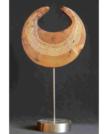 Géomorphose II – Œuvre contemporaine sur bois – Marie-Laure Teisseire