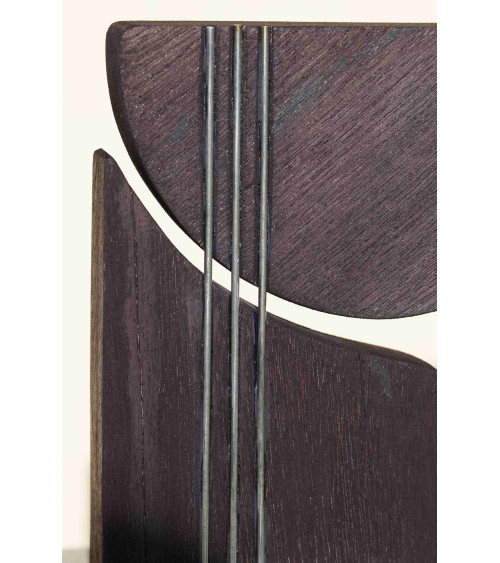 Trivium – Sculpture contemporaine bois et marbre – Marie-Laure Teissei