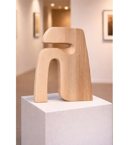 TYPO A – Sculpture typographique en bois – Marie-Laure Teisseire