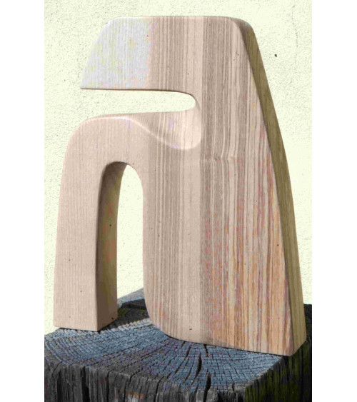 TYPO A – Sculpture typographique en bois – Marie-Laure Teisseire