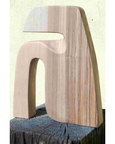 TYPO A – Sculpture typographique en bois – Marie-Laure Teisseire