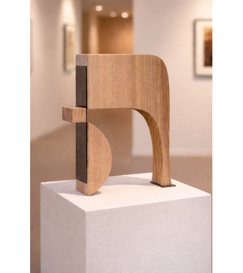 TYPO N – Sculpture bois et métal – Marie-Laure Teisseire