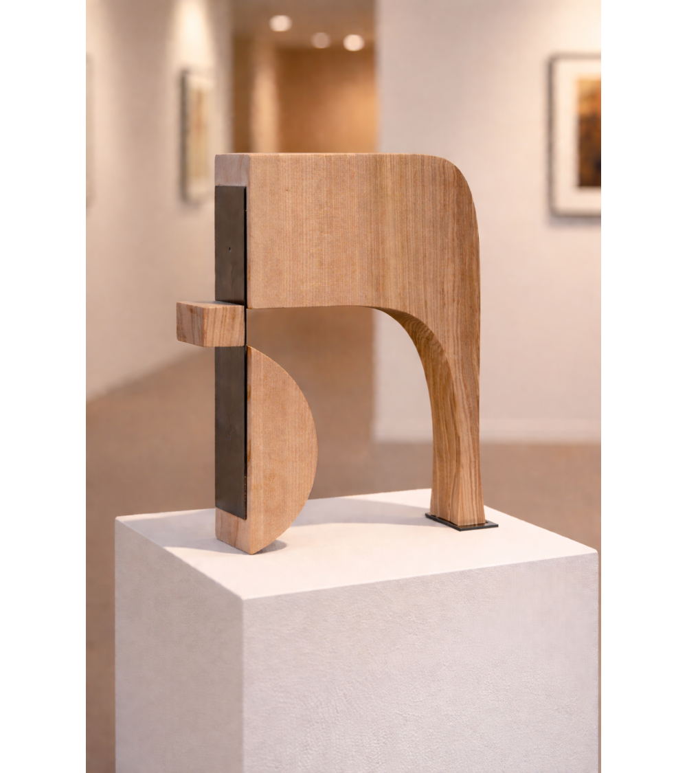 TYPO N – Sculpture bois et métal – Marie-Laure Teisseire