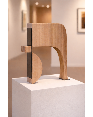 TYPO N – Sculpture bois et métal – Marie-Laure Teisseire