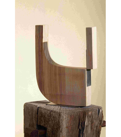 TYPO U – Sculpture bois et métal – Marie-Laure Teisseire