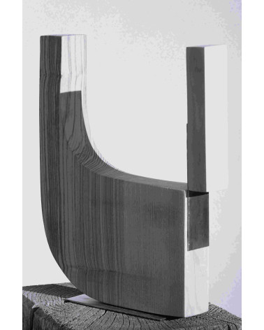 TYPO U – Sculpture bois et métal – Marie-Laure Teisseire