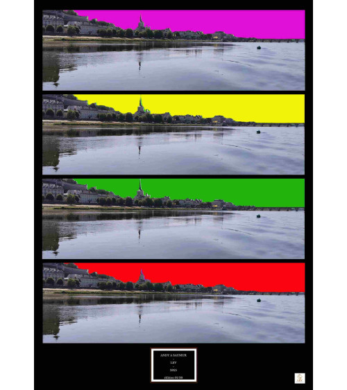 Andy à Saumur – Quadriptyque Pop Art | Digigraphie édition limitée