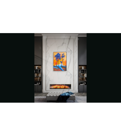 Crepusculo del Guayacan azul — Marie de Vençay | Huile sur toile conte