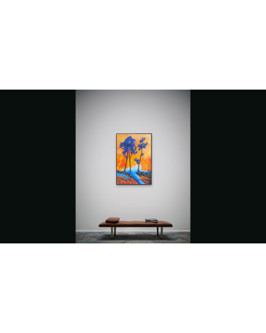 Crepusculo del Guayacan azul — Marie de Vençay | Huile sur toile conte