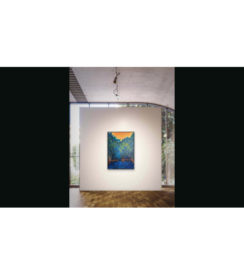 L’Heure Bleue — Marie de Vençay | Huile sur toile contemporaine