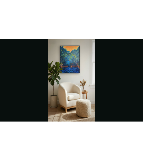L’Heure Bleue — Marie de Vençay | Huile sur toile contemporaine