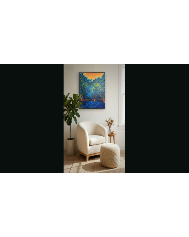 L’Heure Bleue — Marie de Vençay | Huile sur toile contemporaine