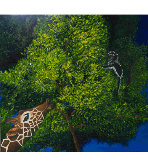 La fable de la girafe et du singe-araignée – Marie de Vençay