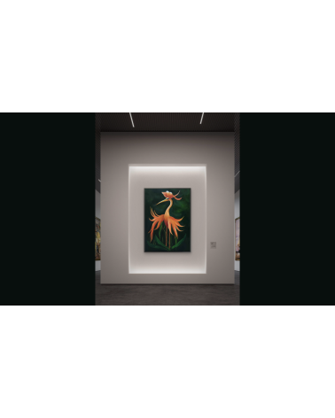 Oiseau Orchidée I – Huile sur toile tropicale | Marie de Vençay