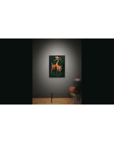 Oiseau Orchidée I – Huile sur toile tropicale | Marie de Vençay