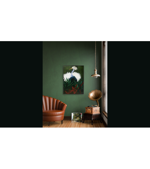Oiseau Orchidée II – Huile sur toile poétique | Marie de Vençay