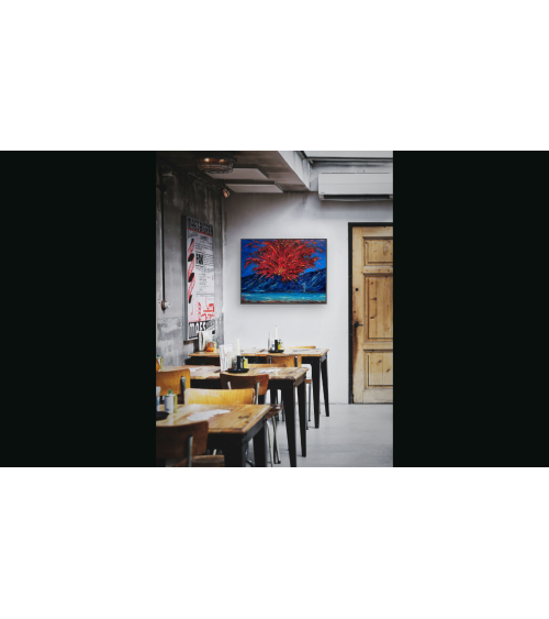 Sous le volcan – Marie de Vençay | Huile sur toile contemporaine 80 x