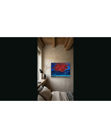 Sous le volcan – Marie de Vençay | Huile sur toile contemporaine 80 x