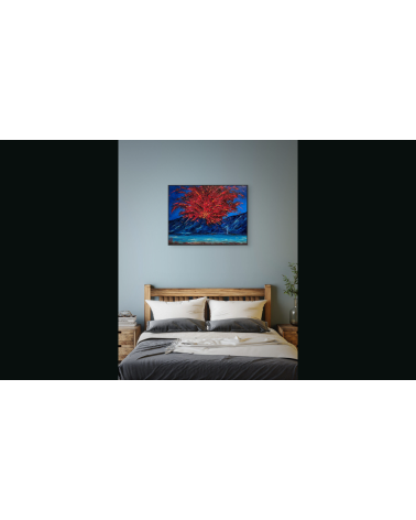 Sous le volcan – Marie de Vençay | Huile sur toile contemporaine 80 x