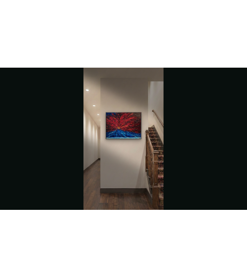 Sous le volcan II – Marie de Vençay | Huile sur toile contemporaine 80