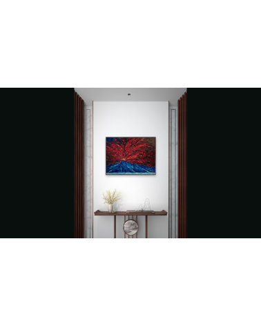 Sous le volcan II – Marie de Vençay | Huile sur toile contemporaine 80