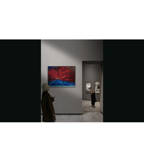 Sous le volcan II – Marie de Vençay | Huile sur toile contemporaine 80