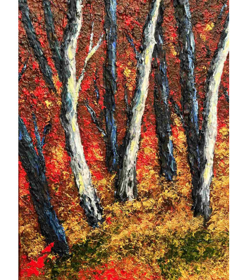 Symphonie d’automne – Marie de Vençay | Huile sur toile contemporaine
