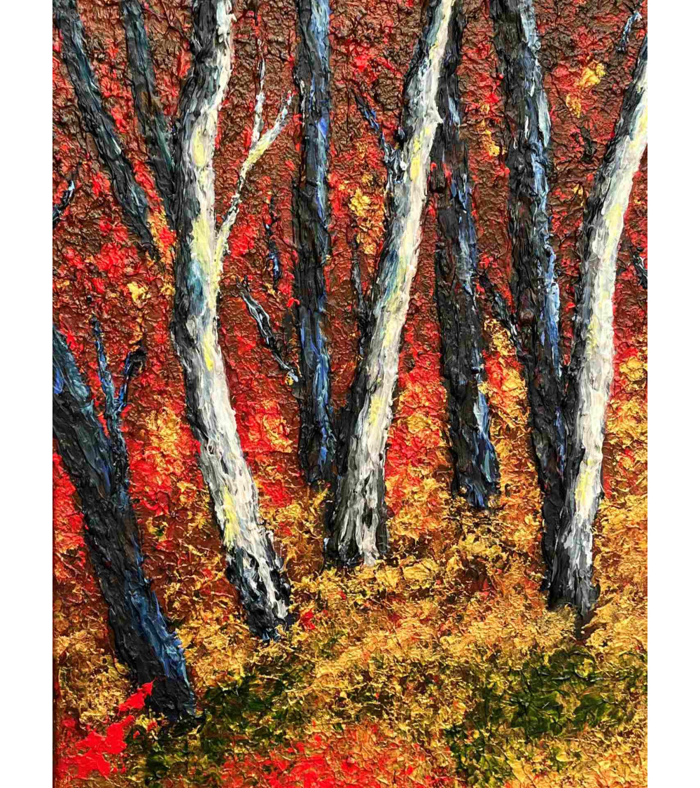 Symphonie d’automne – Marie de Vençay | Huile sur toile contemporaine
