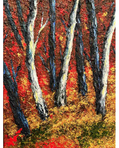 Symphonie d’automne – Marie de Vençay | Huile sur toile contemporaine