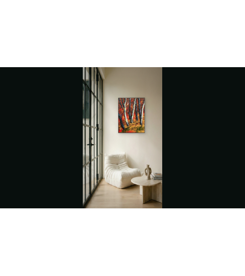 Symphonie d’automne – Marie de Vençay | Huile sur toile contemporaine
