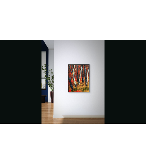 Symphonie d’automne – Marie de Vençay | Huile sur toile contemporaine