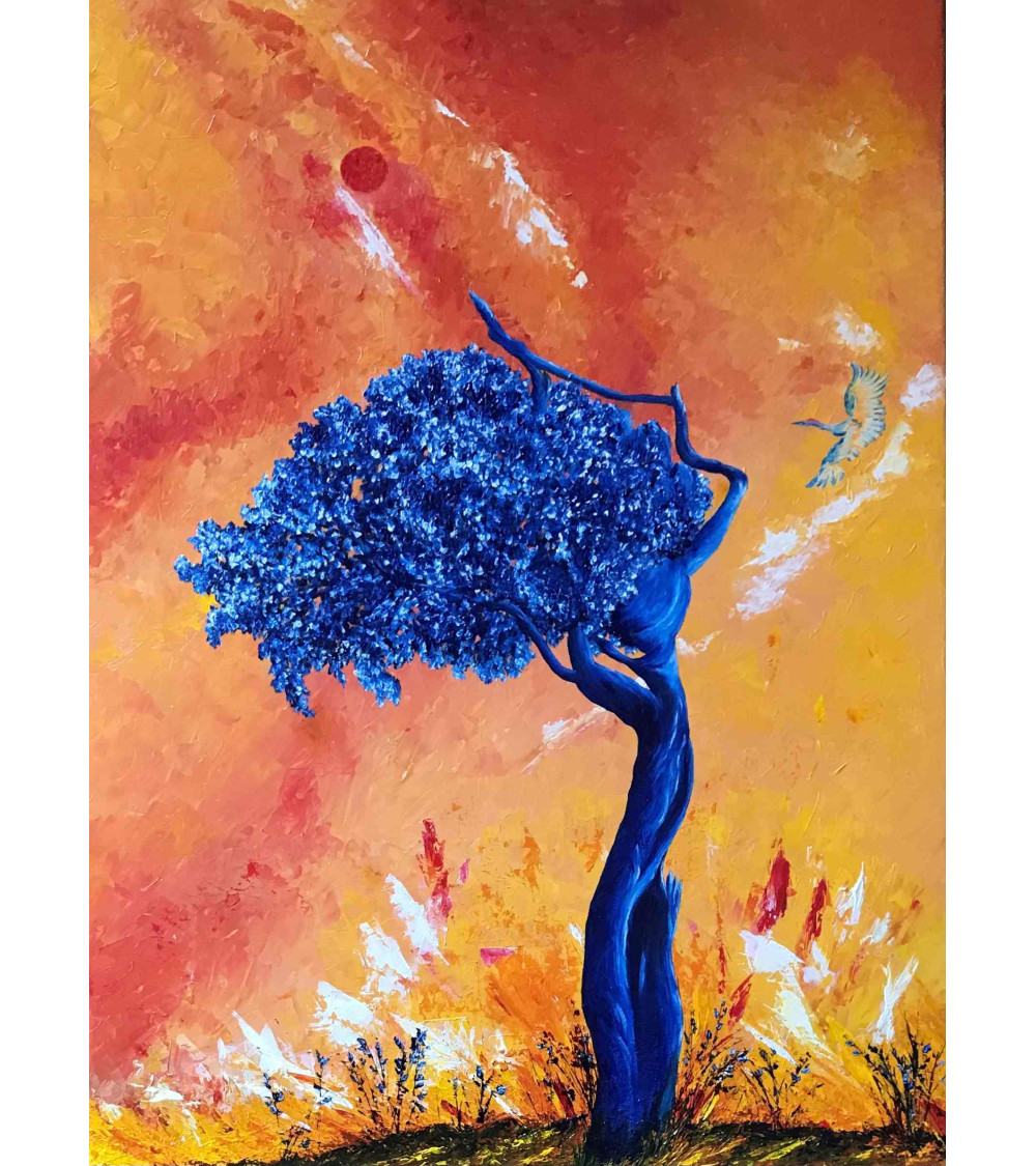 Traversée – Marie de Vençay | Huile sur toile contemporaine 70 x 50 cm