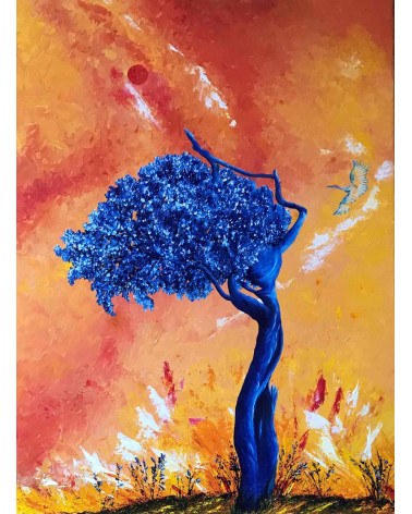 Traversée – Marie de Vençay | Huile sur toile contemporaine 70 x 50 cm