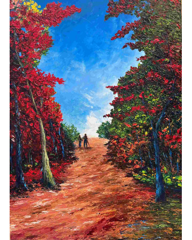Traversée – Marie de Vençay | Huile sur toile contemporaine 70 x 50 cm
