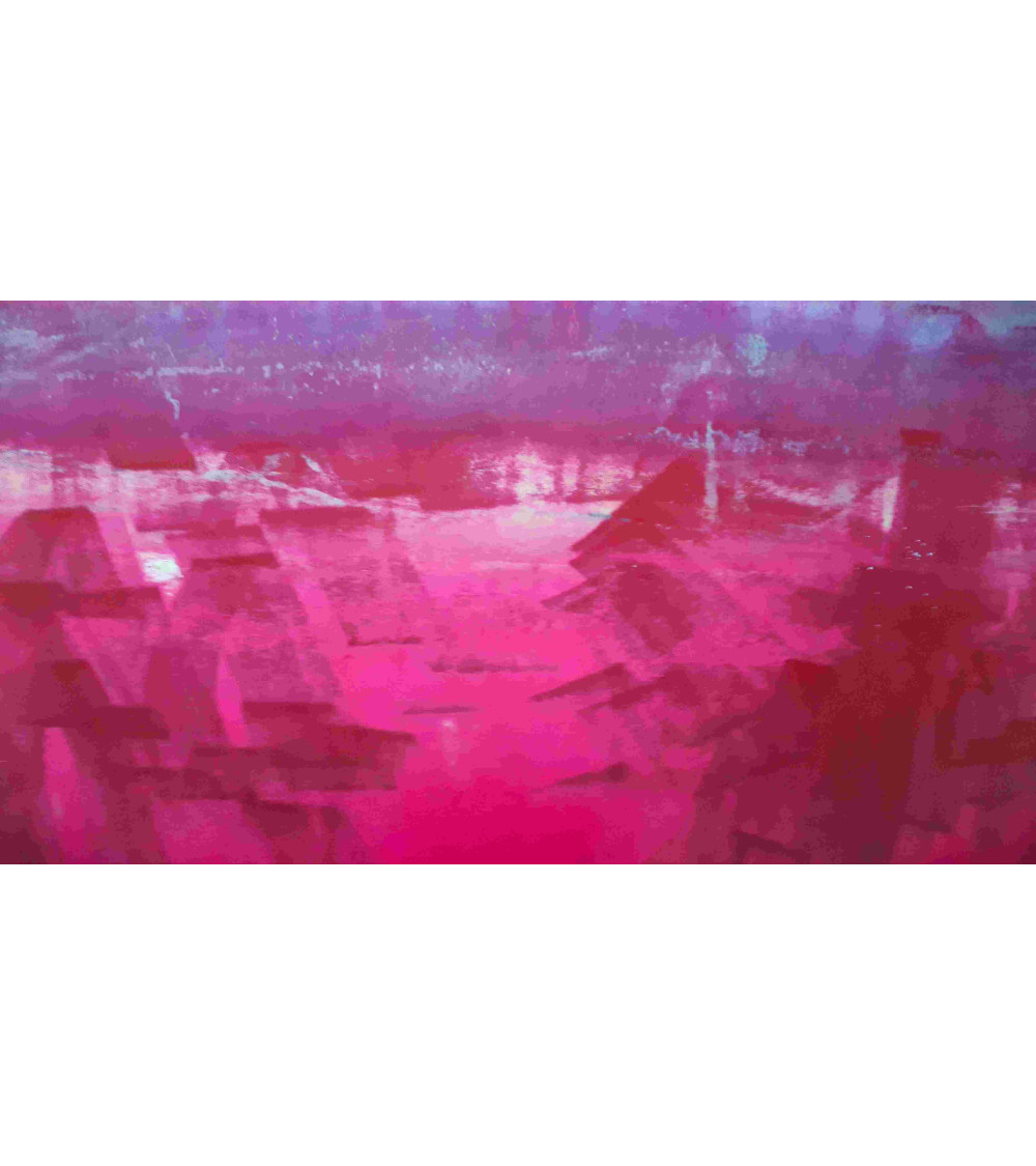 LES VOILES ROUGES – Danielle COMBE LE MARC | Art contemporain abstrait