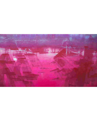 LES VOILES ROUGES – Danielle COMBE LE MARC | Art contemporain abstrait