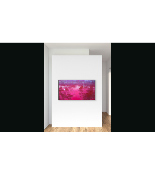 LES VOILES ROUGES – Danielle COMBE LE MARC | Art contemporain abstrait