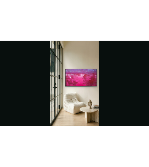 LES VOILES ROUGES – Danielle COMBE LE MARC | Art contemporain abstrait