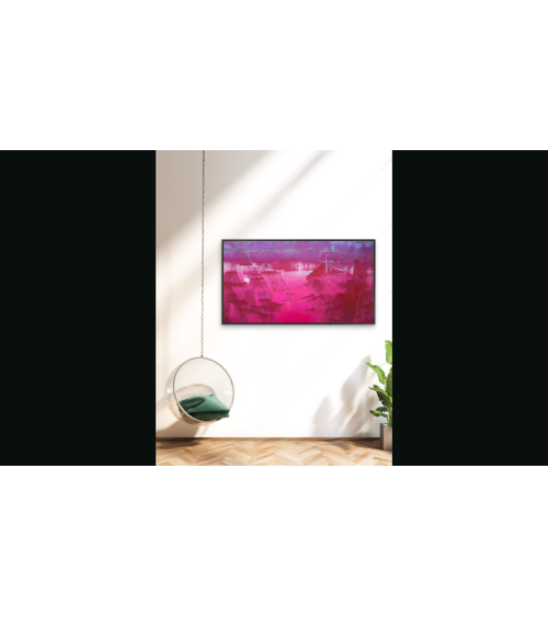 LES VOILES ROUGES – Danielle COMBE LE MARC | Art contemporain abstrait