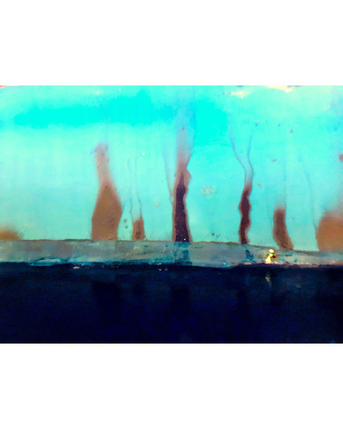PROMENADE SOUS LES ARBRES ROUGES | Tableau abstrait contemporain