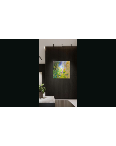 NYMPHÉAS – Nathalie Soulet | Tableau contemporain floral 60x60