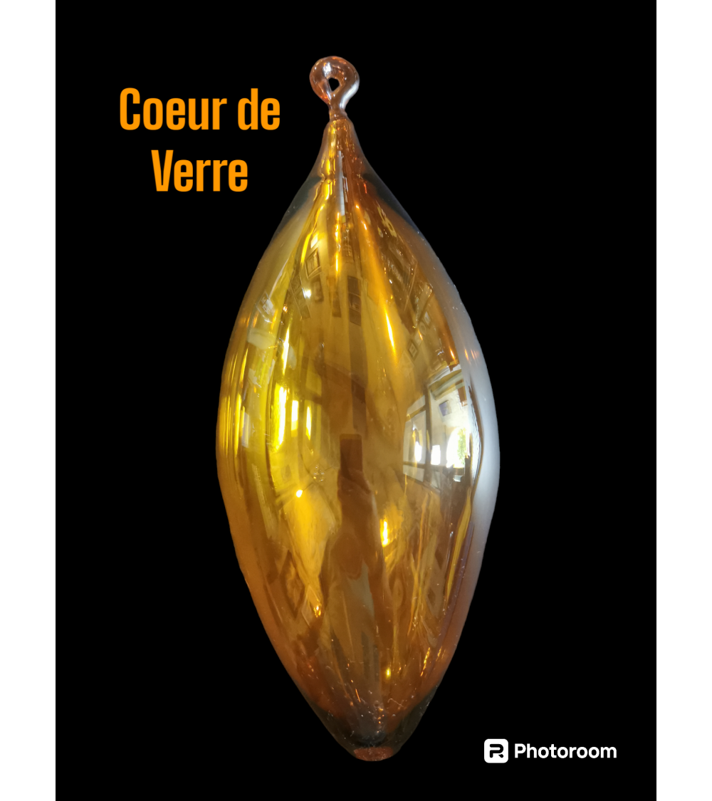 Boule de verre XXL jaune