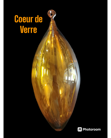 Boule de verre XXL jaune