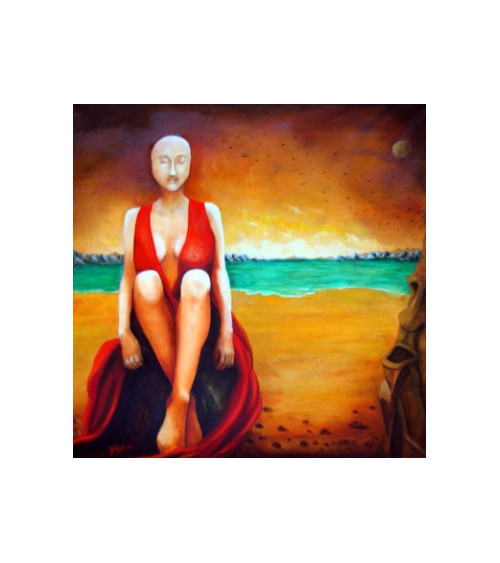 LA GARDIENNE DE L'INDIFFERENCE – Peinture PHYBRA | LEV Arts Contempo