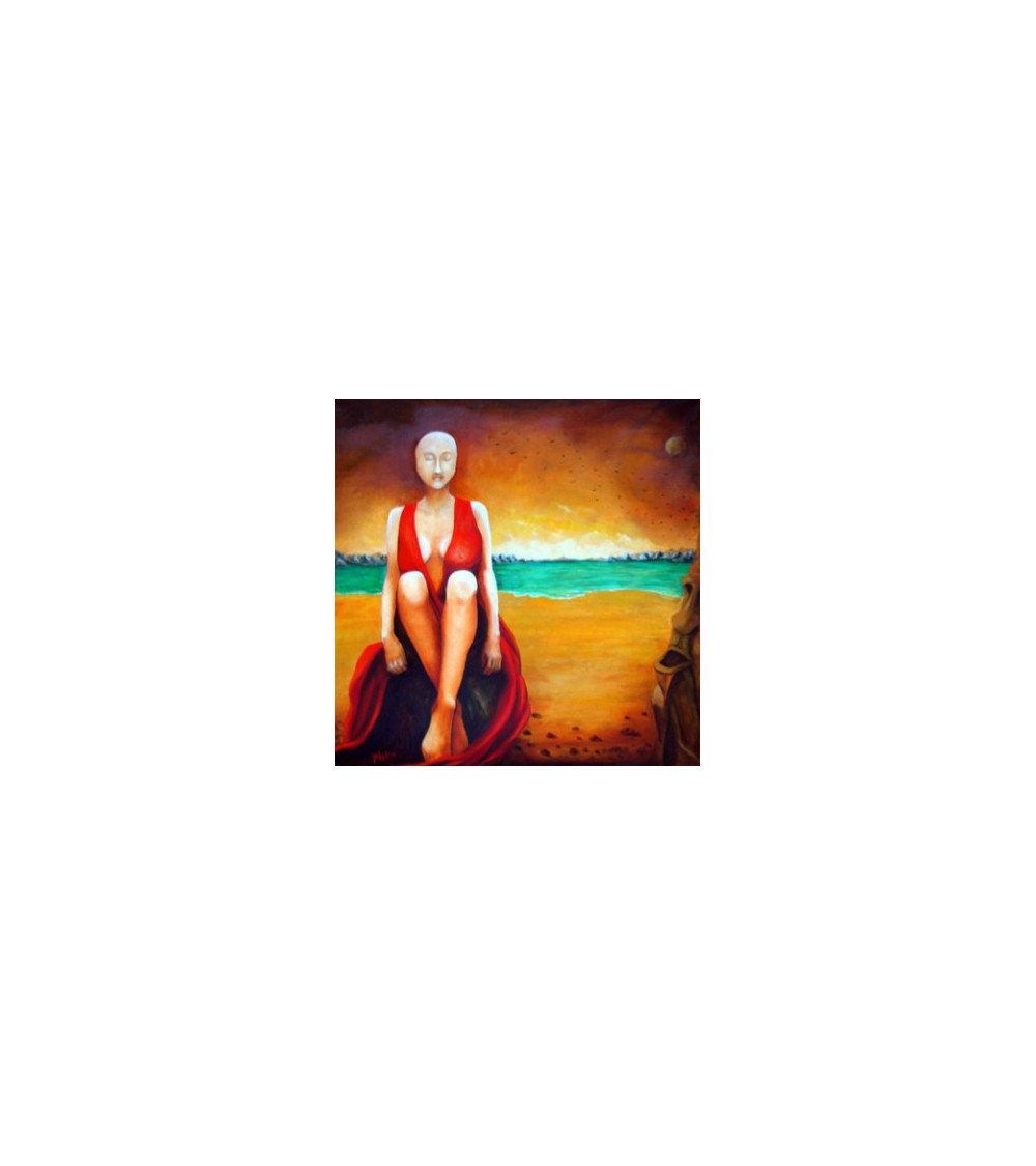 LA GARDIENNE DE L'INDIFFERENCE – Peinture PHYBRA | LEV Arts Contempo