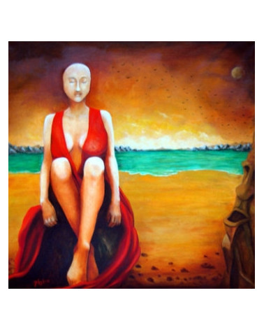 LA GARDIENNE DE L'INDIFFERENCE – Peinture PHYBRA | LEV Arts Contempo